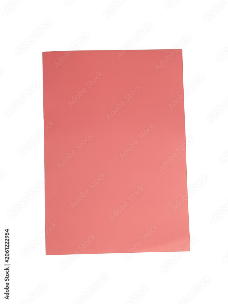 Fototapeta premium A single rectangular sheet of pink paper on a clean background png