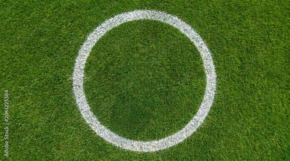 Obraz premium White circle on grass