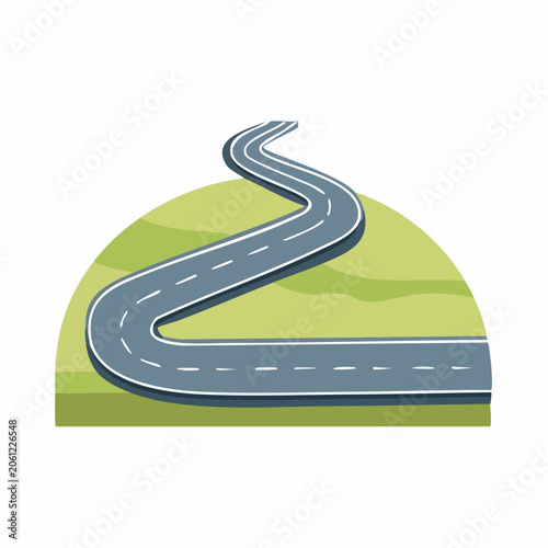 Winding Road Illustration