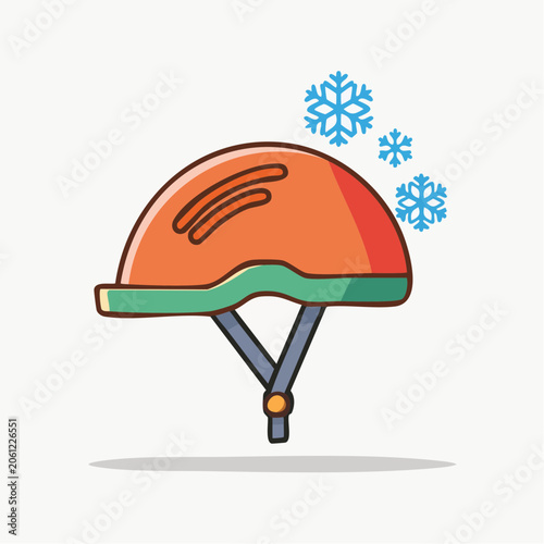 Winter Sports Helmet with Snowflakes