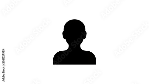 Black silhouette of a person s head and shoulders