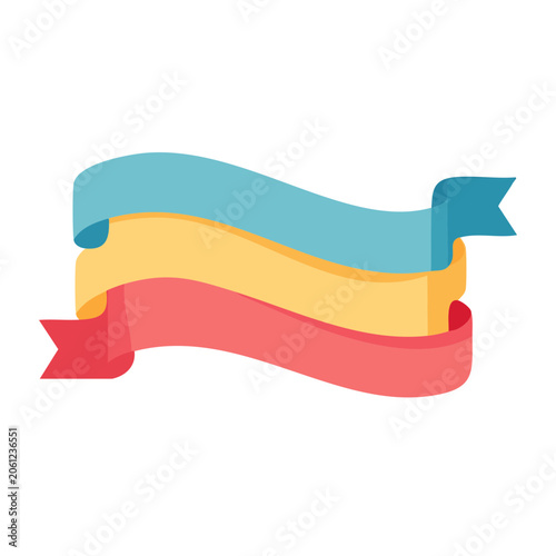 Flat design ribbon loop vector