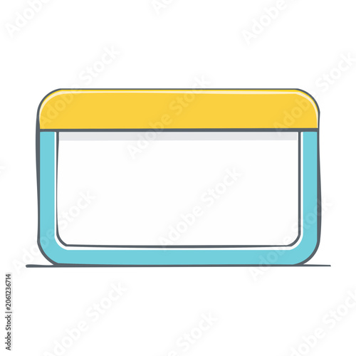 Yellow and blue notebook vector illustration