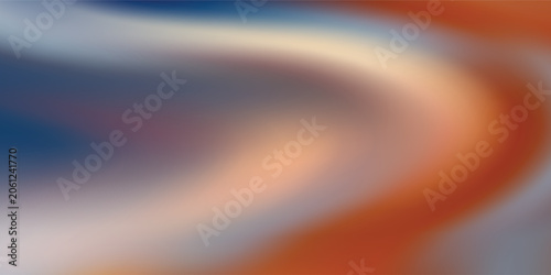 Abstract Blue and Orange Fluid Wave Background with Smooth Gradient Flow. Futuristic technology concept
