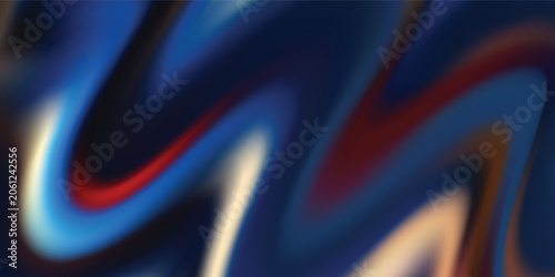 Abstract Blue and Red Fluid Wave Background with Dynamic Gradient Flow. Modern creative trendy in vector EPS 10