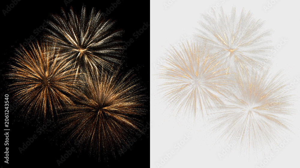 Fototapeta premium Holiday Party Fireworks Burst Effect PNG