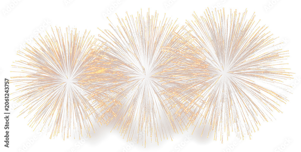 Obraz premium Bright Festive Fireworks Burst with Glowing Particles PNG