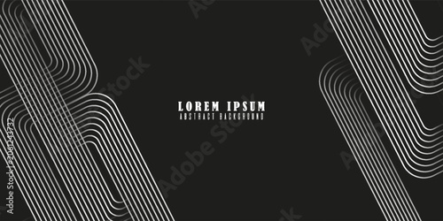 white lines on a black background. Modern terendy desigran in vector illusttion