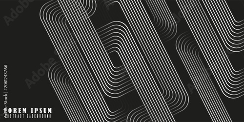 white lines on a black background. Creative element design in vetor illustration