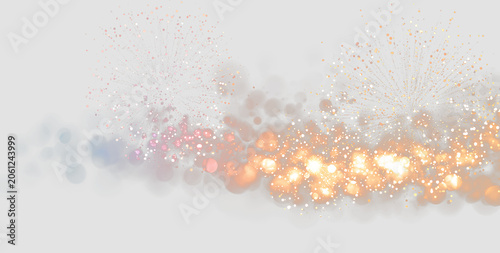 Canvas-taulu Glowing Fireworks Blast with Holiday Sparkle PNG