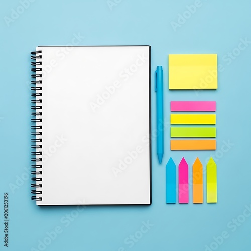Colorful stacked paper sheets on white surface.