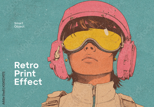 Retro Old Screen Print Photo Effect