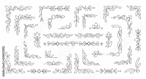 Foto scandinavian rosemaling folk art border
