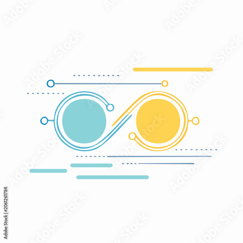 Abstract Infinity Symbol with Circles and Lines