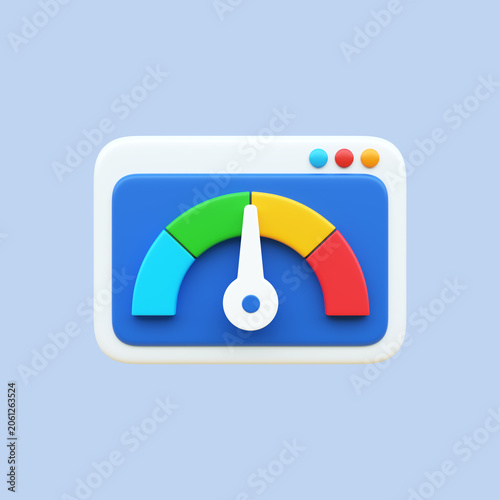 Fotografía Credit score gauge meter concept