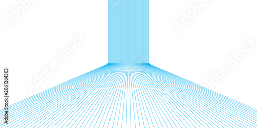 Slika na platnu Abstract blue geometric perspective line pattern vector illustration banner