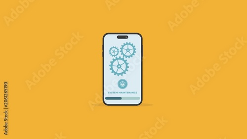 System Maintenance Update Security Technology Concept