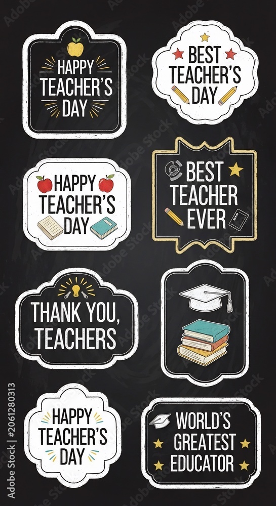Obraz premium Chalkboard Echoes: A Gratitude Collage