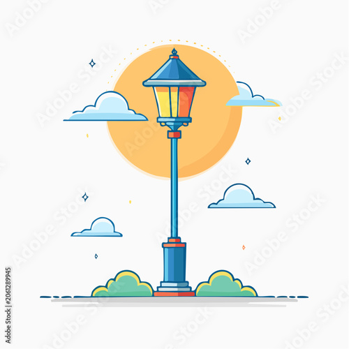 Vintage Street Lamp Illustration