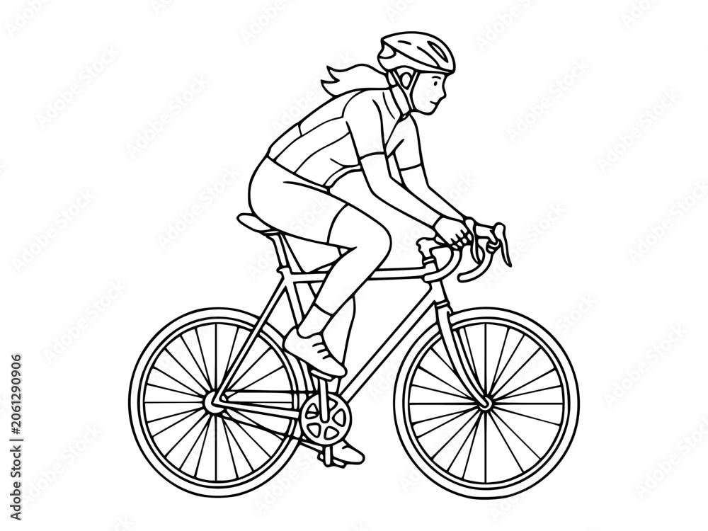 Naklejka premium Riding a Bicycle