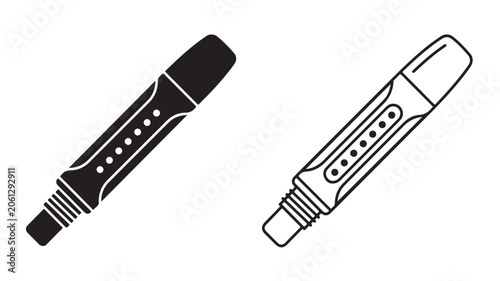 Two Harmonicas One Black And One White For Music Concepts
