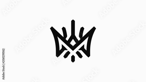 фотографія Abstract geometric logo with crown shape