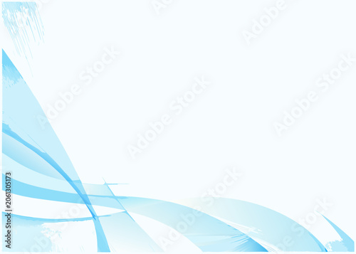 Obraz na plátne Blue wave pattern with brushstroke effect on a white background