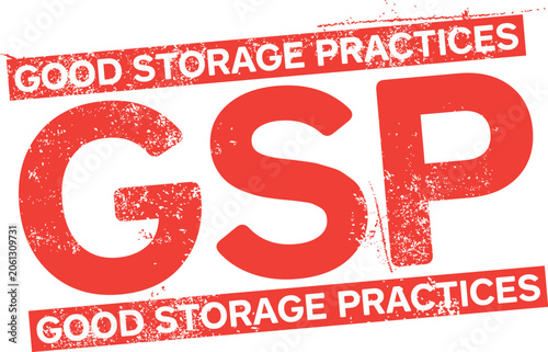 GSP. Good Storage Practices Vector Rubber Stamp