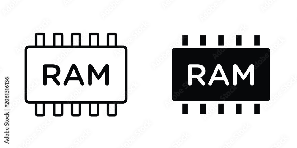 Bild auf Leinwand Memory icon. Graphic elements vector design.