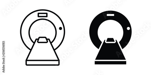 Bild auf Leinwand MRI and CT Scanner icon. Graphic elements vector design.