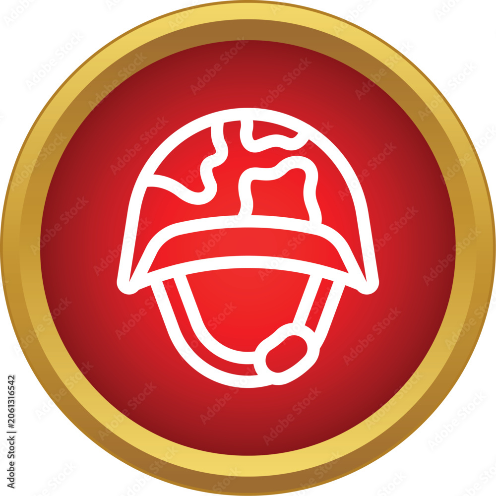 Naklejka premium Military helmet icon with camouflage pattern symbolizing army protection and combat gear