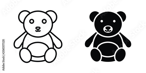 Photography Teddy bear icon. Graphic elements vector design.