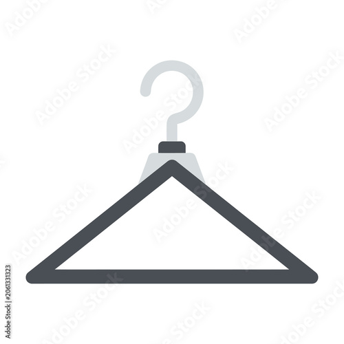 Clothing hanger icon simple black and white design