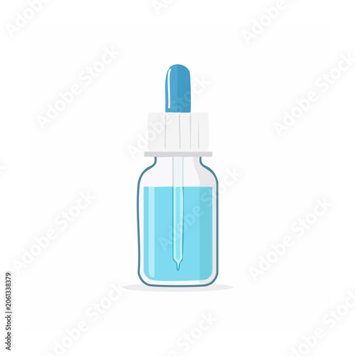 Minimalist blue water bottle 3D render