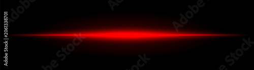 Abstract light flare composition. Single horizontal luminous beam with strong central brightness, smooth elongated glow fading into soft edges across dark background.