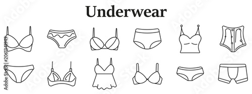 Foto Underwear clothing set icon
