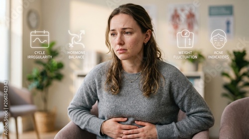 PCOS Symptom Awareness Concept