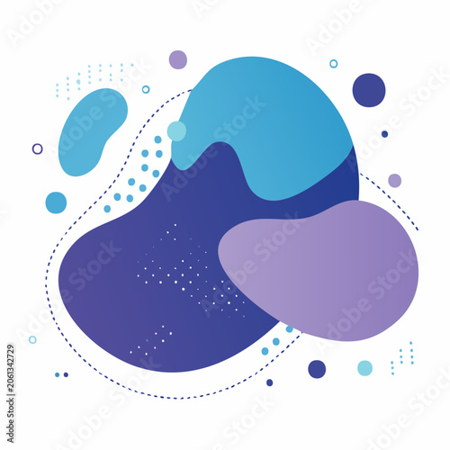 Abstract Fluid Shapes with Gradient Colors