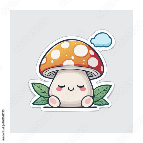 Cartoon face with brain and thought bubble