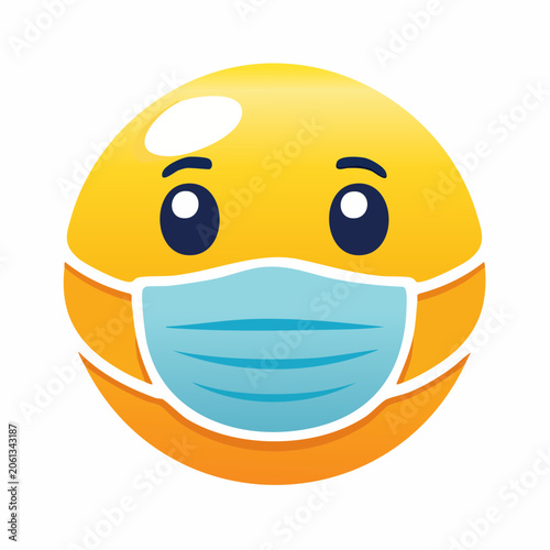 Emoji wearing a protective face mask