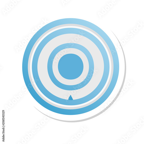 Flat design target icon with concentric circles