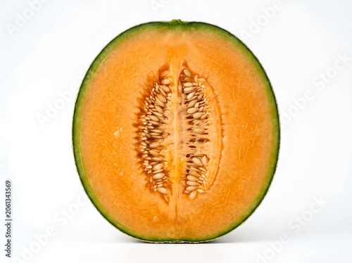 A cross-section of Yubari King melon
