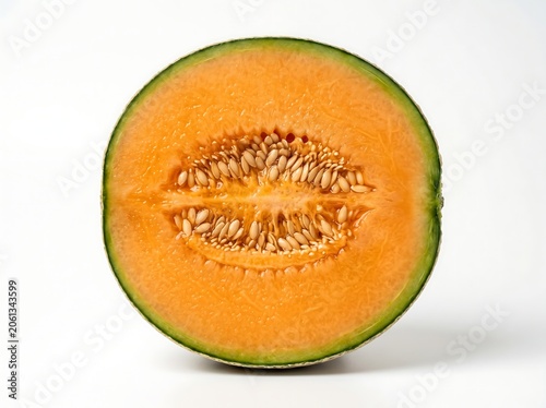 A cross-section of Yubari King melon
