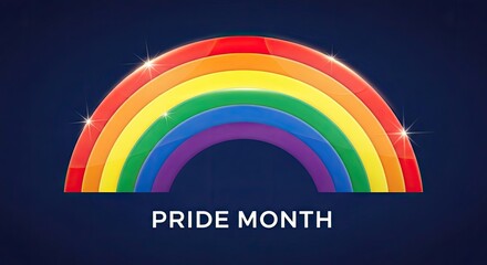 Celebrate pride month with rainbow colors and sparkles