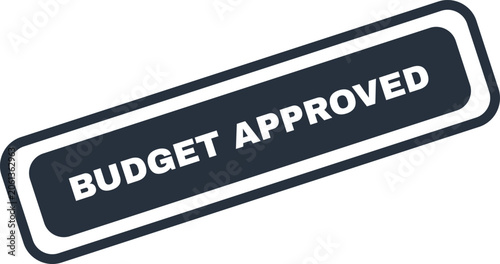 Black and white budget approved official stamp seal vector