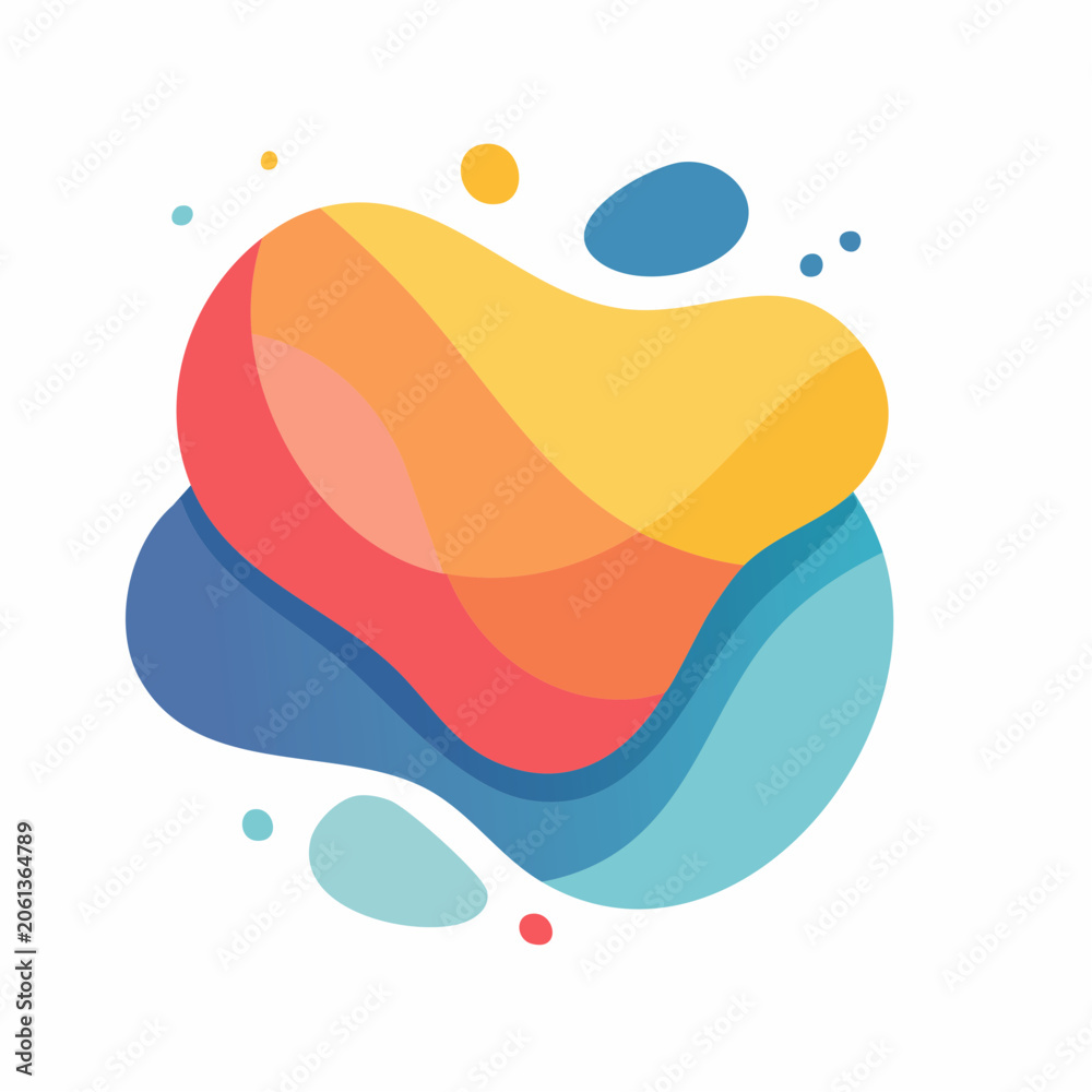 Fototapeta premium Abstract Fluid Shapes with Gradient Colors