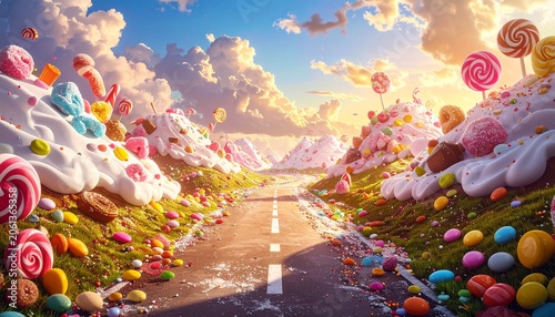 Fantasy Candy Road Landscape