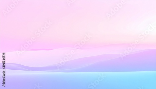 Pastel Pink Purple Blue Gradient with Mountain Silhouette