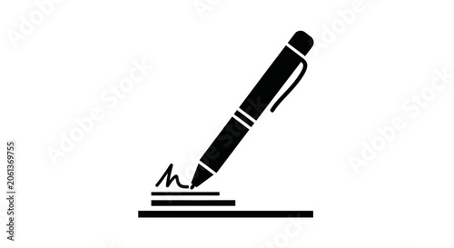 Cuadro en lienzo Pen signing a legal document represents the formalization of a binding agreement or a significant business transaction between two parties