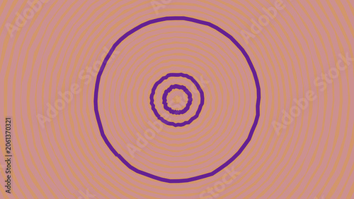 Purple concentric circles pattern on a tan background